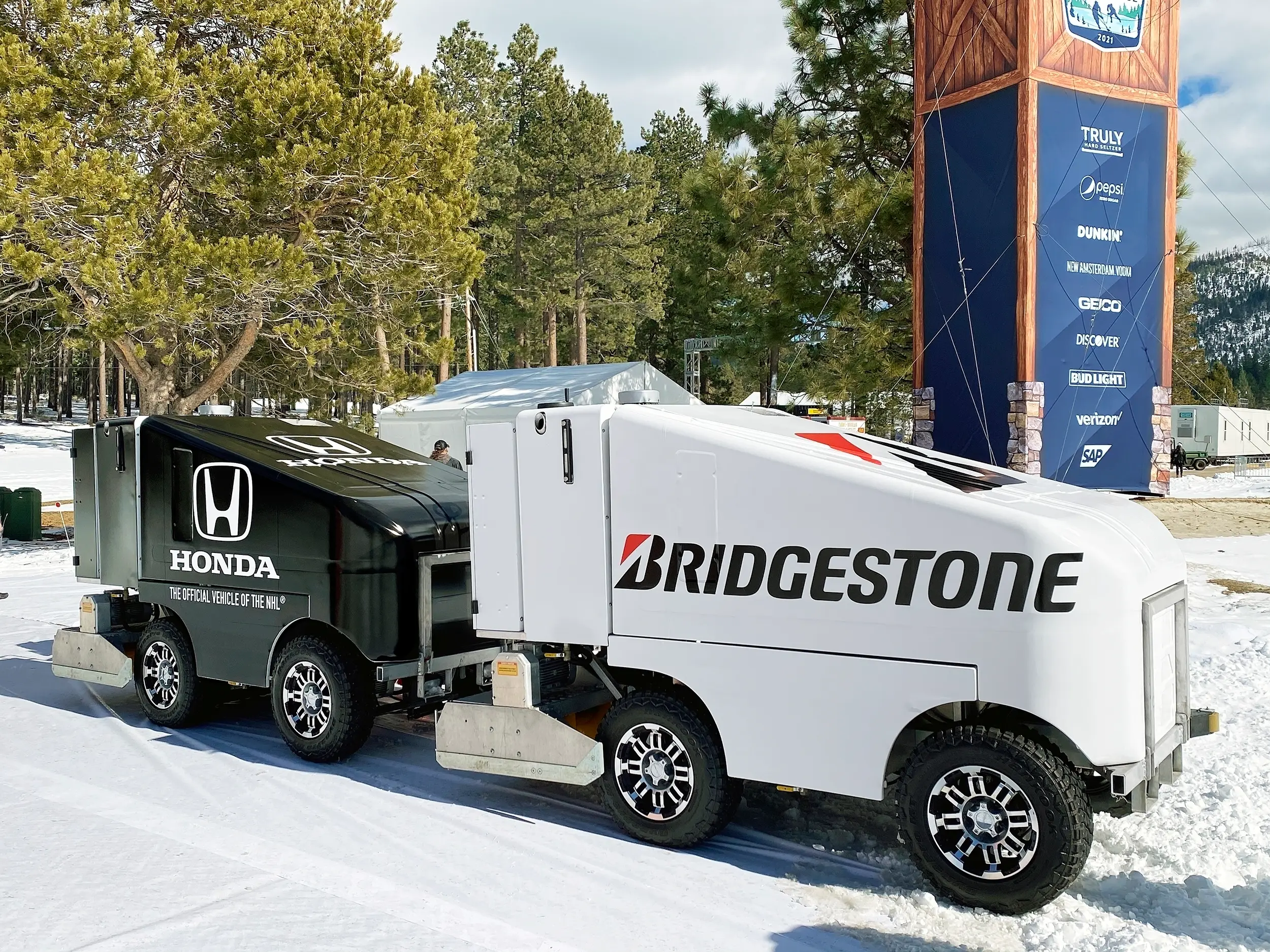 Bridgestone-wrapped ice resurfacer