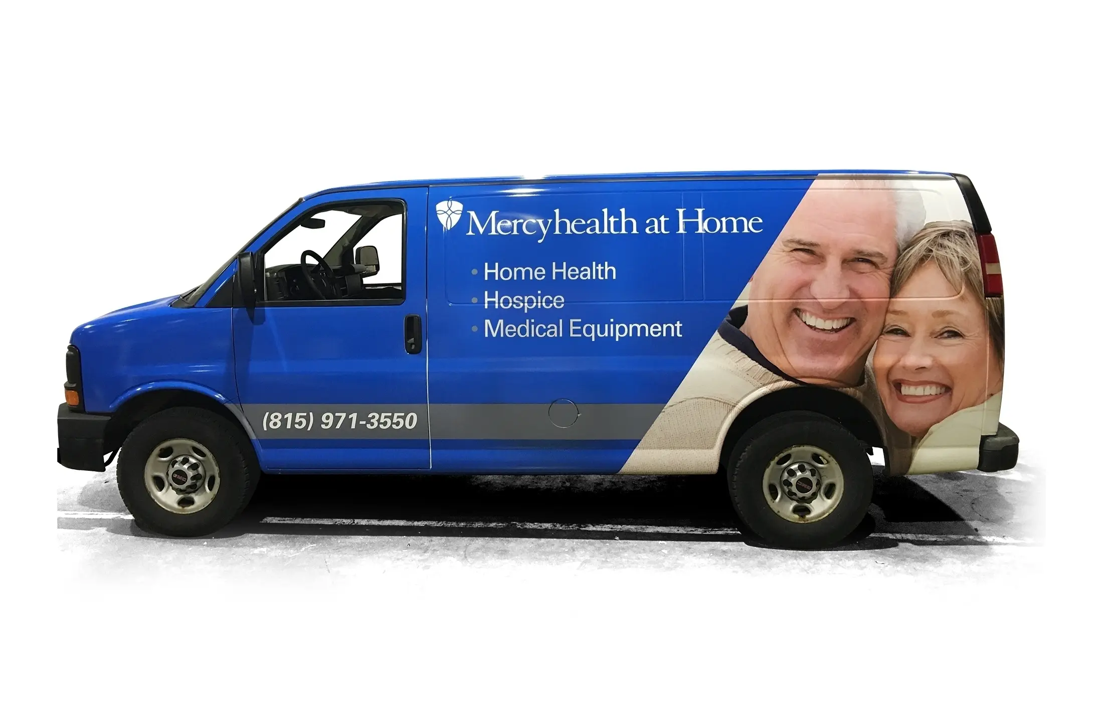 Mercyhealth at Home van wrap