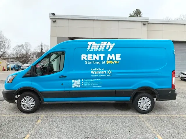 Thrifty “Rent Me” van wrap