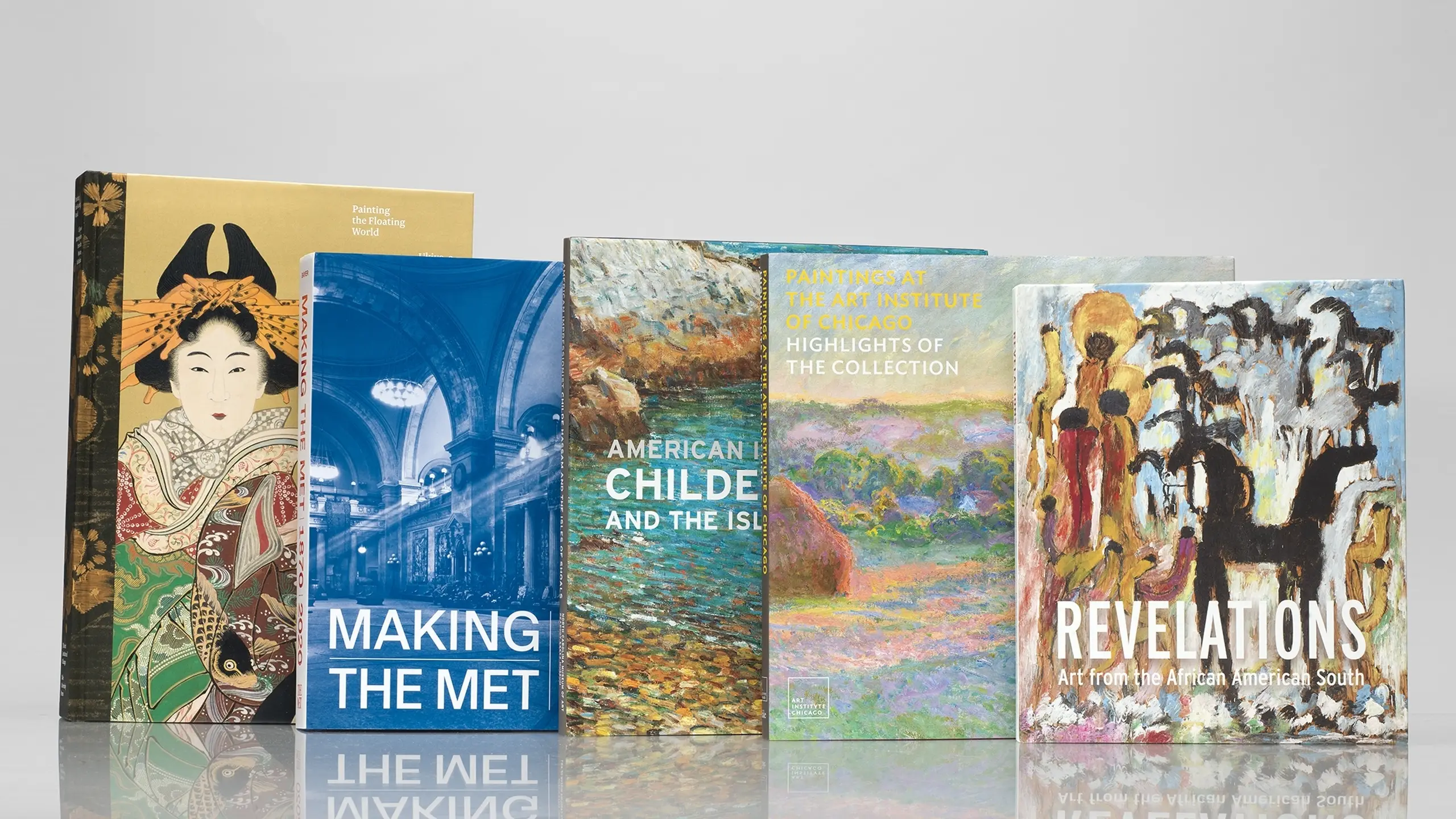 Art books printed by Prographics, including Making the Met and Revelations